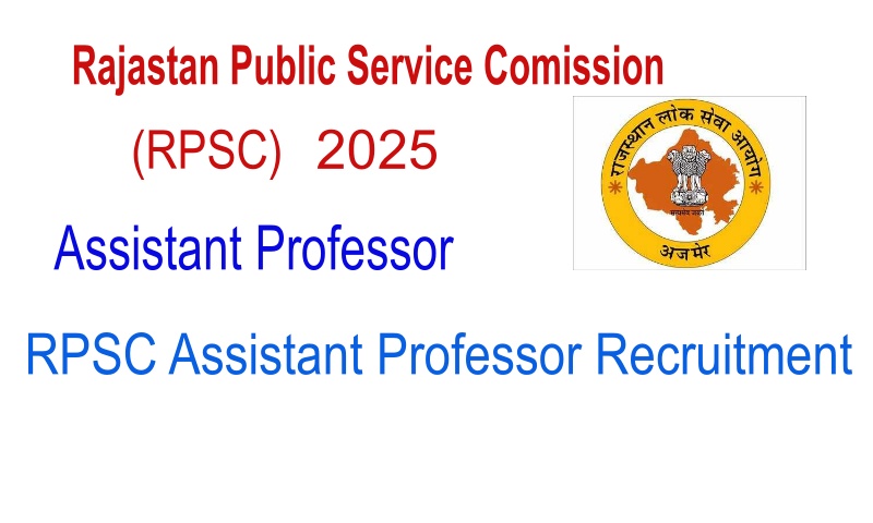 Rajasthan 574 Assistant Professor Vacancy 2025